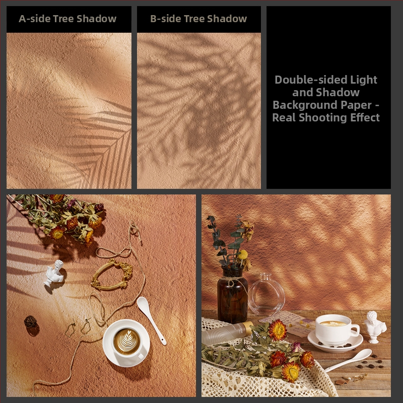 3D stereo divpusēja fotogrāfija fons papīrs ūdens viļņošanās koks ēna gaisma debesis fotogrāfija rekvizīti ēdiens skaistums fotogrāfija