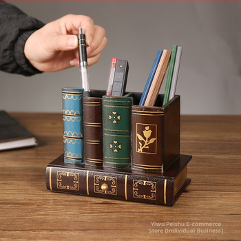 Loominguline retro pliiatsi Conneri kaunistused kerge luksuslik lauaarvuti Ameerika stiilis laud laste õppelaua hoiukarbi kingitus