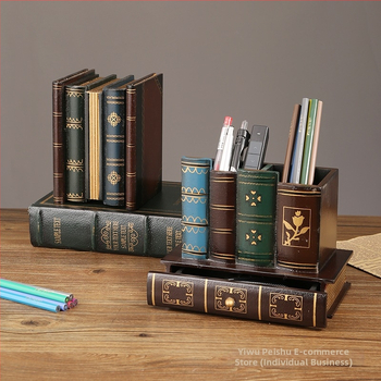 Loominguline retro pliiatsi Conneri kaunistused kerge luksuslik lauaarvuti Ameerika stiilis laud laste õppelaua hoiukarbi kingitus