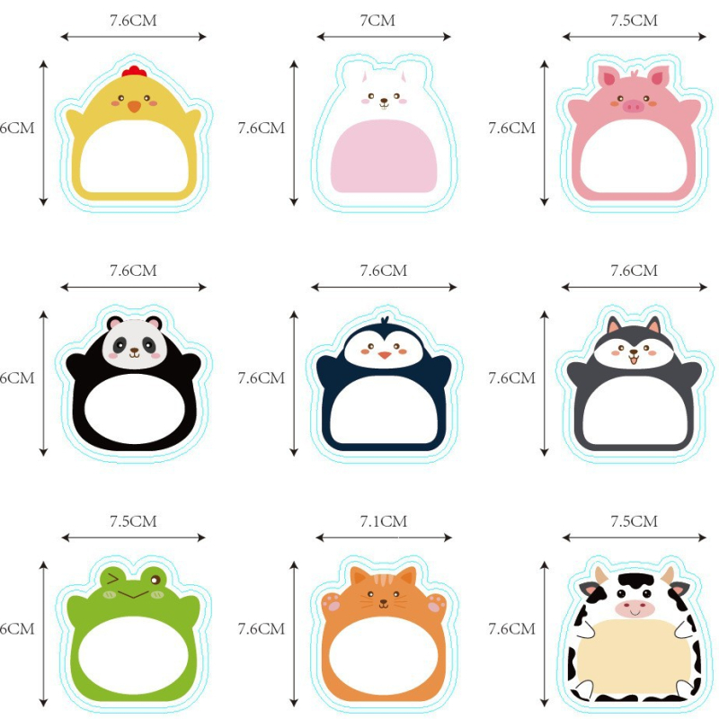 Pradinės mokyklos mokinių pasienio užrašų knygelė, animacinis mielas katinas, N kartų galima įklijuoti lipnius, tvirtus biuro mokymosi lipnius lapelius.