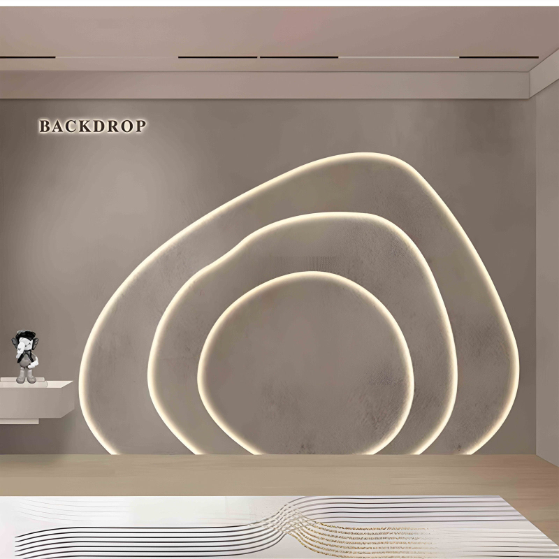 Ζωντανή μετάδοση δωματίου με άγκυρα, φόντο τοίχου, διακόσμηση φωτογραφιών, απλή εισαγωγή, τρισδιάστατο ζεστό φόντο, ύφασμα, ζωντανό ύφασμα HD