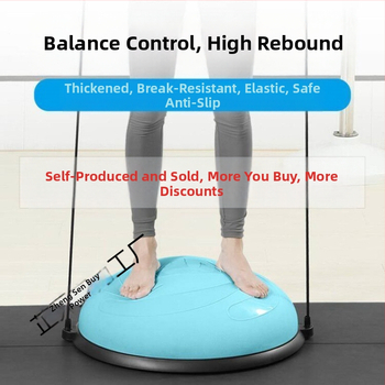 „Xsz Wave Speed Ball“ pusapvalis balansinis kamuolys jogos treniruotėms, sustorintas, neslystantis, skirtas pėdų treniruotėms namuose, bangų plastiko treniruotėms