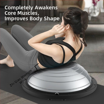 „Xsz Wave Speed Ball“ pusapvalis balansinis kamuolys jogos treniruotėms, sustorintas, neslystantis, skirtas pėdų treniruotėms namuose, bangų plastiko treniruotėms