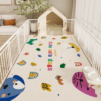 Naminių gyvūnėlių grindų kilimėlis, vandeniui atsparus, šlapimą slopinantis PVC šunų tvoros kilimėlis, šunų kačių maisto kilimėlis, neslystantis šunų narvo kilimėlis