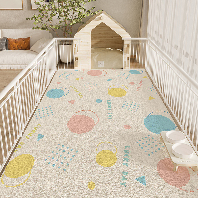 Naminių gyvūnėlių grindų kilimėlis, vandeniui atsparus, šlapimą slopinantis PVC šunų tvoros kilimėlis, šunų kačių maisto kilimėlis, neslystantis šunų narvo kilimėlis