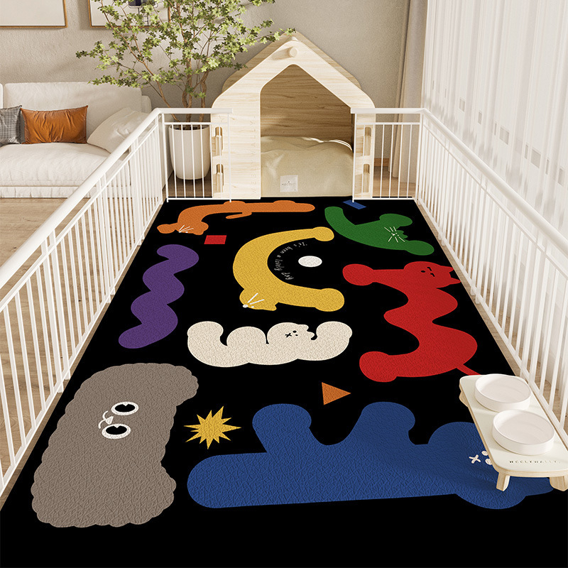 Naminių gyvūnėlių grindų kilimėlis, vandeniui atsparus, šlapimą slopinantis PVC šunų tvoros kilimėlis, šunų kačių maisto kilimėlis, neslystantis šunų narvo kilimėlis