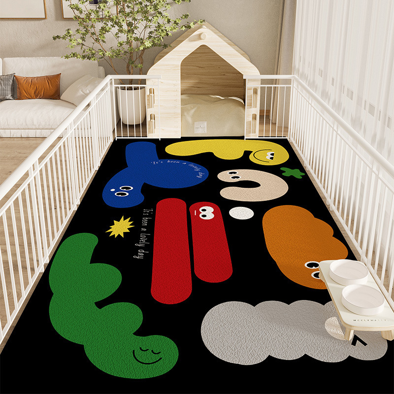 Naminių gyvūnėlių grindų kilimėlis, vandeniui atsparus, šlapimą slopinantis PVC šunų tvoros kilimėlis, šunų kačių maisto kilimėlis, neslystantis šunų narvo kilimėlis