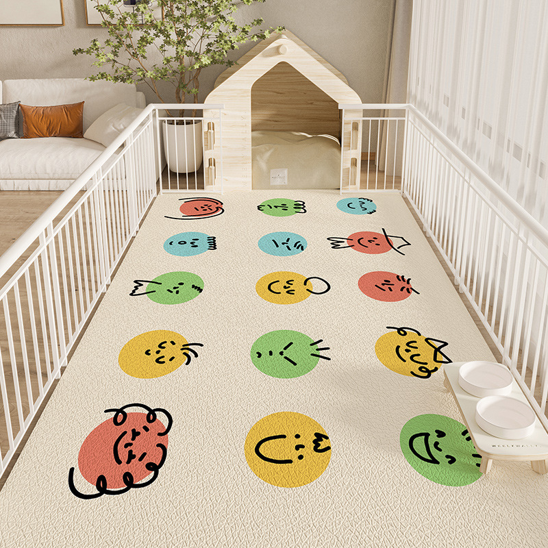 Naminių gyvūnėlių grindų kilimėlis, vandeniui atsparus, šlapimą slopinantis PVC šunų tvoros kilimėlis, šunų kačių maisto kilimėlis, neslystantis šunų narvo kilimėlis