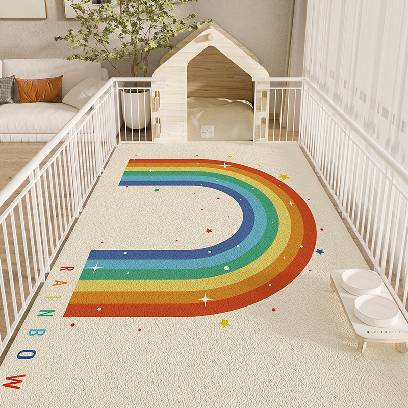 Naminių gyvūnėlių grindų kilimėlis, vandeniui atsparus, šlapimą slopinantis PVC šunų tvoros kilimėlis, šunų kačių maisto kilimėlis, neslystantis šunų narvo kilimėlis