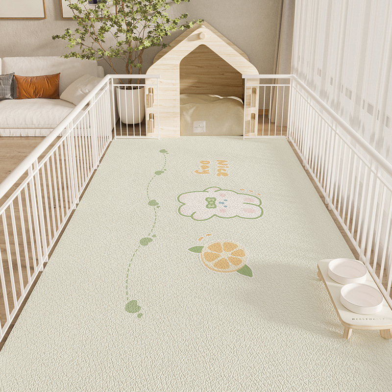 Naminių gyvūnėlių grindų kilimėlis, vandeniui atsparus, šlapimą slopinantis PVC šunų tvoros kilimėlis, šunų kačių maisto kilimėlis, neslystantis šunų narvo kilimėlis