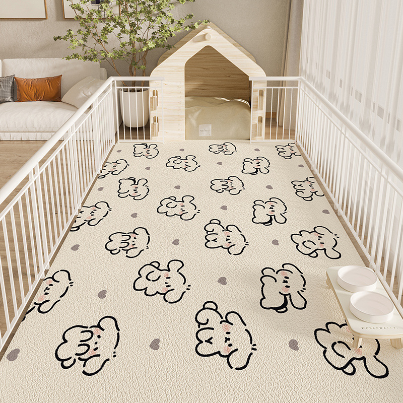 Naminių gyvūnėlių grindų kilimėlis, vandeniui atsparus, šlapimą slopinantis PVC šunų tvoros kilimėlis, šunų kačių maisto kilimėlis, neslystantis šunų narvo kilimėlis