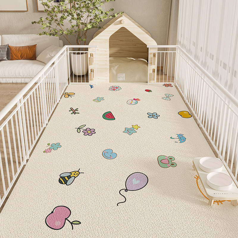 Naminių gyvūnėlių grindų kilimėlis, vandeniui atsparus, šlapimą slopinantis PVC šunų tvoros kilimėlis, šunų kačių maisto kilimėlis, neslystantis šunų narvo kilimėlis