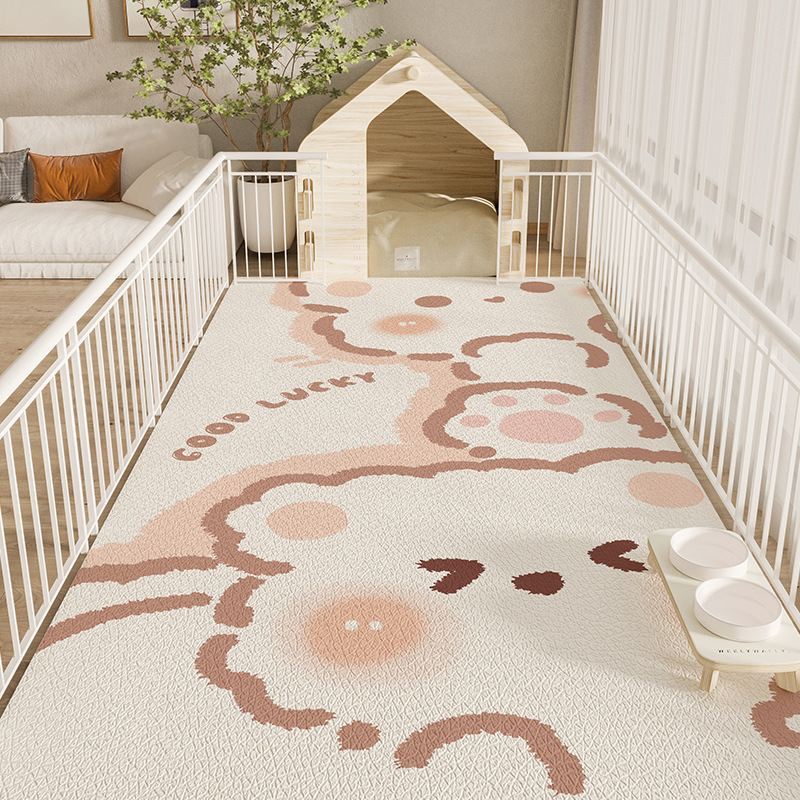 Naminių gyvūnėlių grindų kilimėlis, vandeniui atsparus, šlapimą slopinantis PVC šunų tvoros kilimėlis, šunų kačių maisto kilimėlis, neslystantis šunų narvo kilimėlis