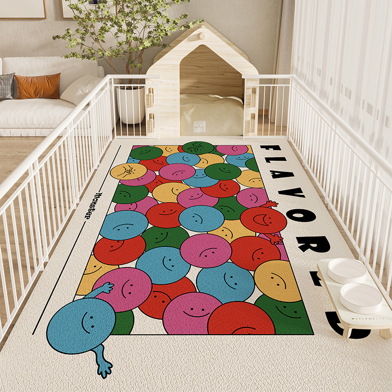 Naminių gyvūnėlių grindų kilimėlis, vandeniui atsparus, šlapimą slopinantis PVC šunų tvoros kilimėlis, šunų kačių maisto kilimėlis, neslystantis šunų narvo kilimėlis