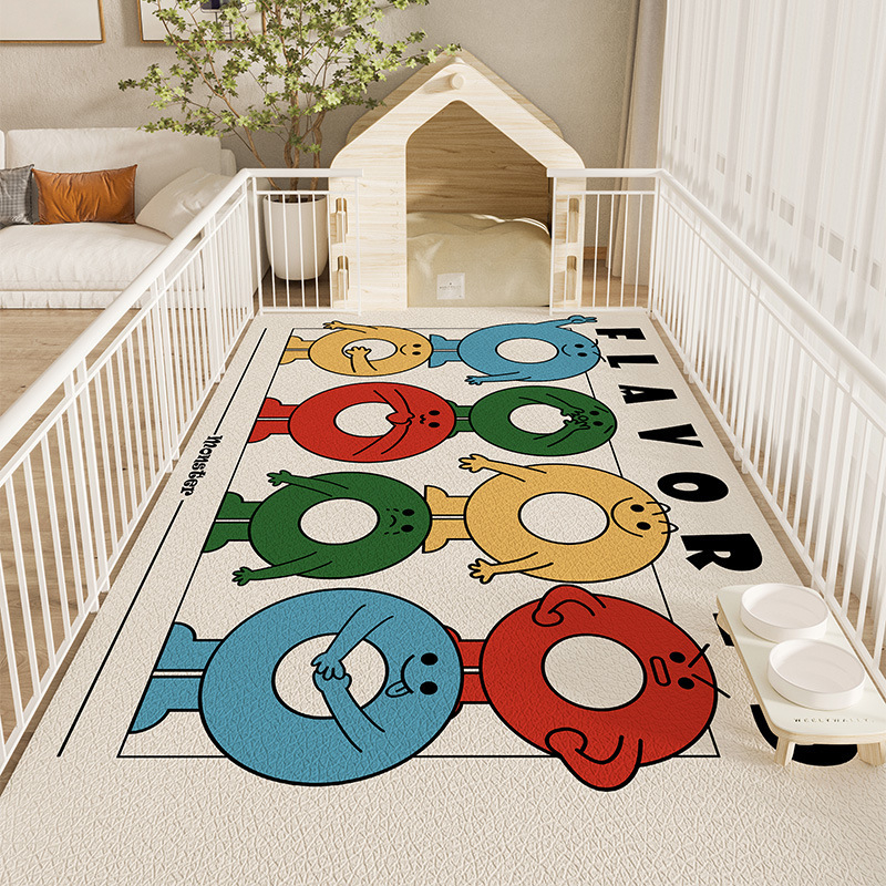 Naminių gyvūnėlių grindų kilimėlis, vandeniui atsparus, šlapimą slopinantis PVC šunų tvoros kilimėlis, šunų kačių maisto kilimėlis, neslystantis šunų narvo kilimėlis