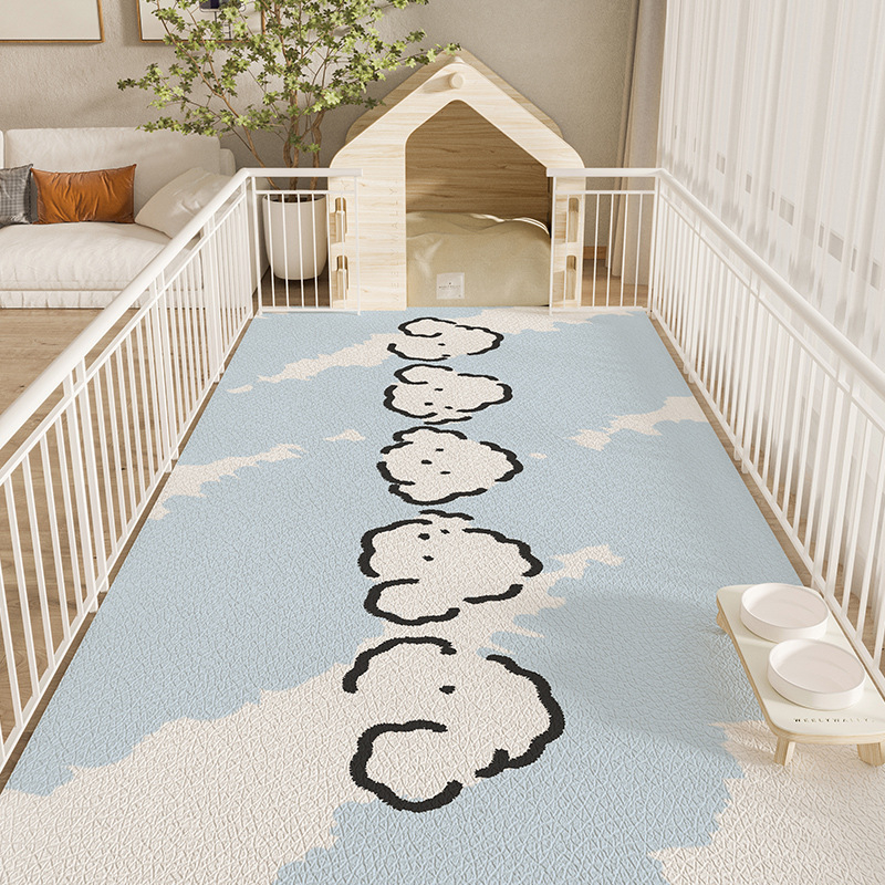 Naminių gyvūnėlių grindų kilimėlis, vandeniui atsparus, šlapimą slopinantis PVC šunų tvoros kilimėlis, šunų kačių maisto kilimėlis, neslystantis šunų narvo kilimėlis