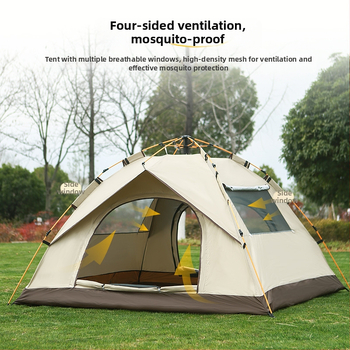 Gatava āra kempinga pilnībā automātiska ūdensnecaurlaidīga saules aizsardzība ātri atverama kempinga telts pret odiem pārnēsājama telts vairumtirdzniecībā