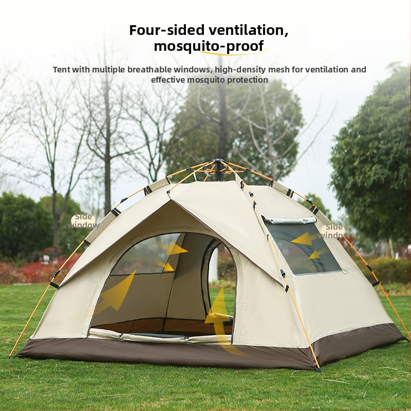 Готова палатка за къмпинг на открито, напълно автоматична, водоустойчива, слънцезащита, бързо отваряща се, къмпинг, преносима палатка против комари на едро