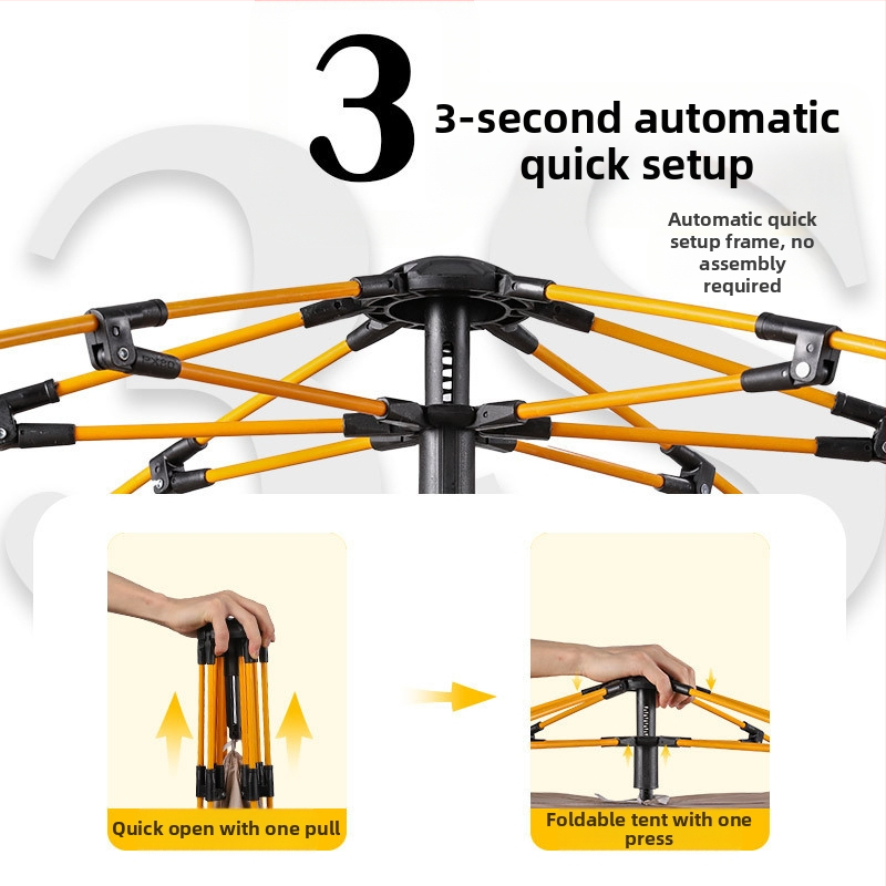 Готова палатка за къмпинг на открито, напълно автоматична, водоустойчива, слънцезащита, бързо отваряща се, къмпинг, преносима палатка против комари на едро