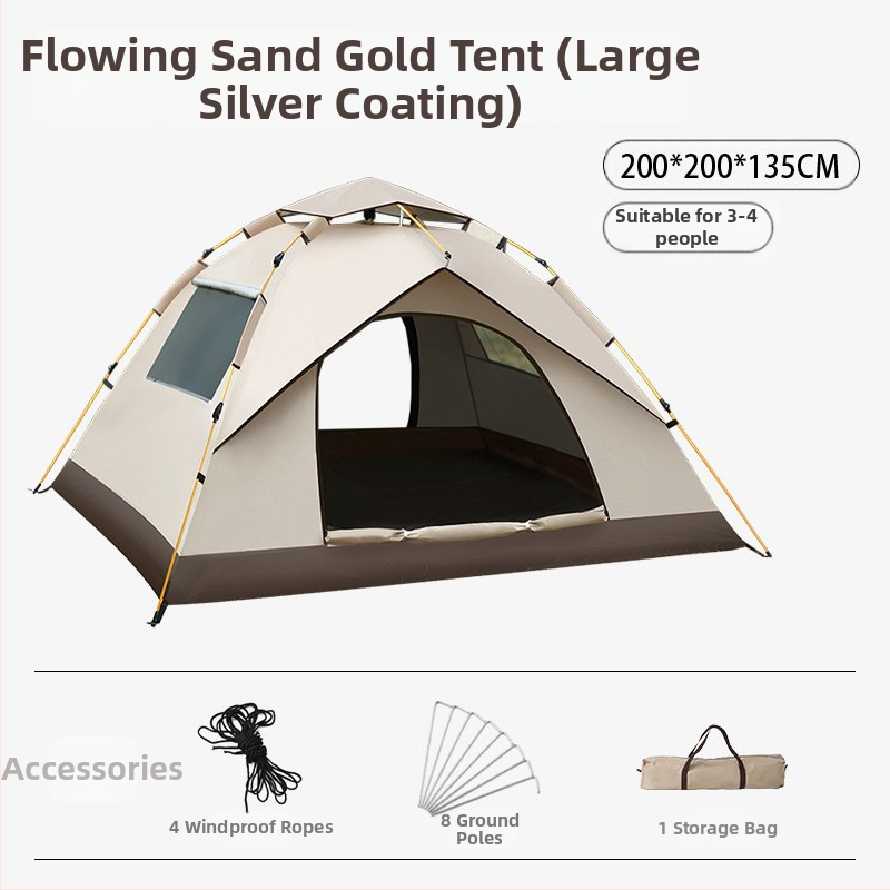 Gatava āra kempinga pilnībā automātiska ūdensnecaurlaidīga saules aizsardzība ātri atverama kempinga telts pret odiem pārnēsājama telts vairumtirdzniecībā