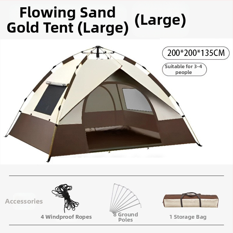 Gatava āra kempinga pilnībā automātiska ūdensnecaurlaidīga saules aizsardzība ātri atverama kempinga telts pret odiem pārnēsājama telts vairumtirdzniecībā