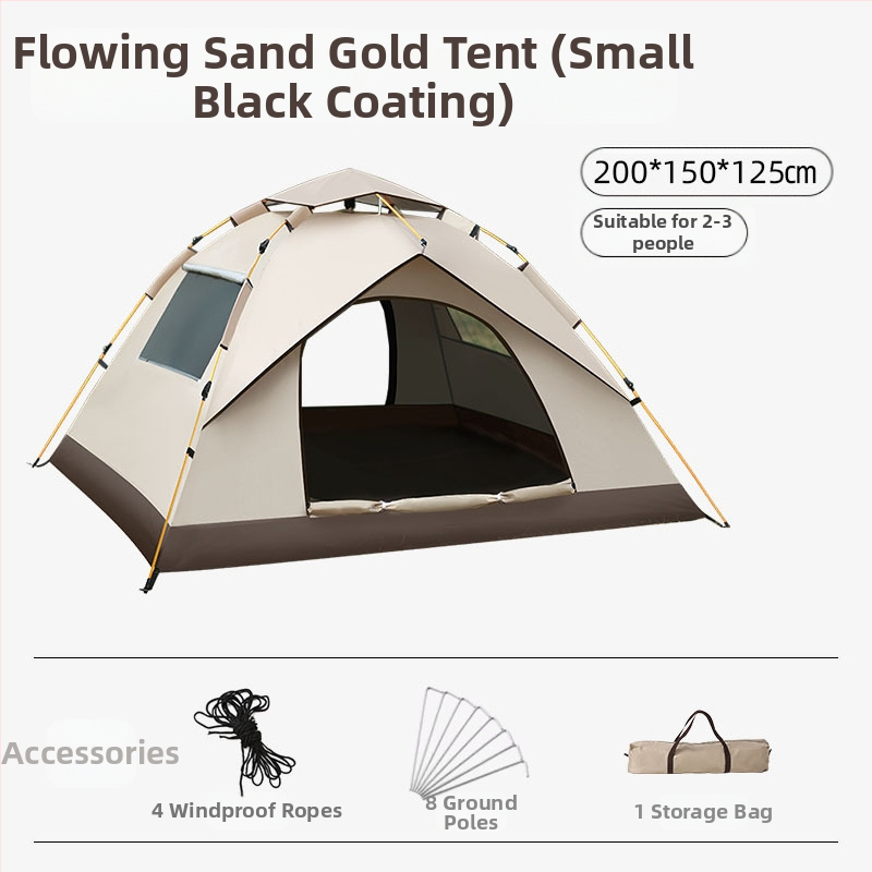 Gatava āra kempinga pilnībā automātiska ūdensnecaurlaidīga saules aizsardzība ātri atverama kempinga telts pret odiem pārnēsājama telts vairumtirdzniecībā