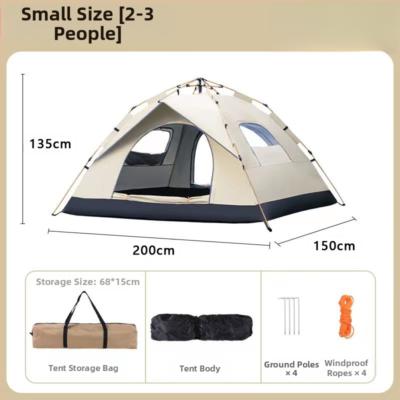 Gatava āra kempinga pilnībā automātiska ūdensnecaurlaidīga saules aizsardzība ātri atverama kempinga telts pret odiem pārnēsājama telts vairumtirdzniecībā