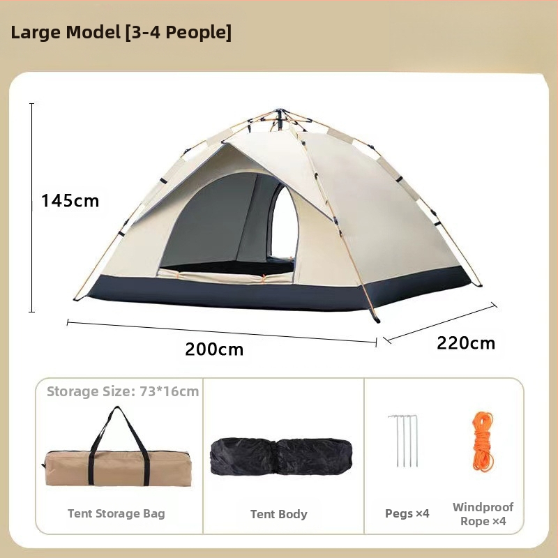 Gatava āra kempinga pilnībā automātiska ūdensnecaurlaidīga saules aizsardzība ātri atverama kempinga telts pret odiem pārnēsājama telts vairumtirdzniecībā