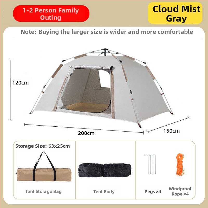 Gatava āra kempinga pilnībā automātiska ūdensnecaurlaidīga saules aizsardzība ātri atverama kempinga telts pret odiem pārnēsājama telts vairumtirdzniecībā