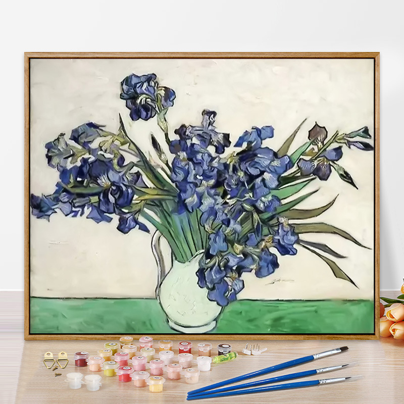 Moneti kuulus maal, vesiroos, päikesetõus, digitaalne õlimaal, isetegemine, käsitsi maalitud akrüülõlimaal, Van Goghi päevalill, piiriülene hulgimüük