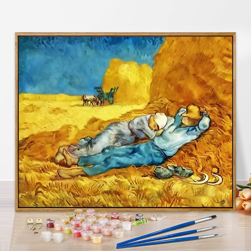 Moneti kuulus maal, vesiroos, päikesetõus, digitaalne õlimaal, isetegemine, käsitsi maalitud akrüülõlimaal, Van Goghi päevalill, piiriülene hulgimüük