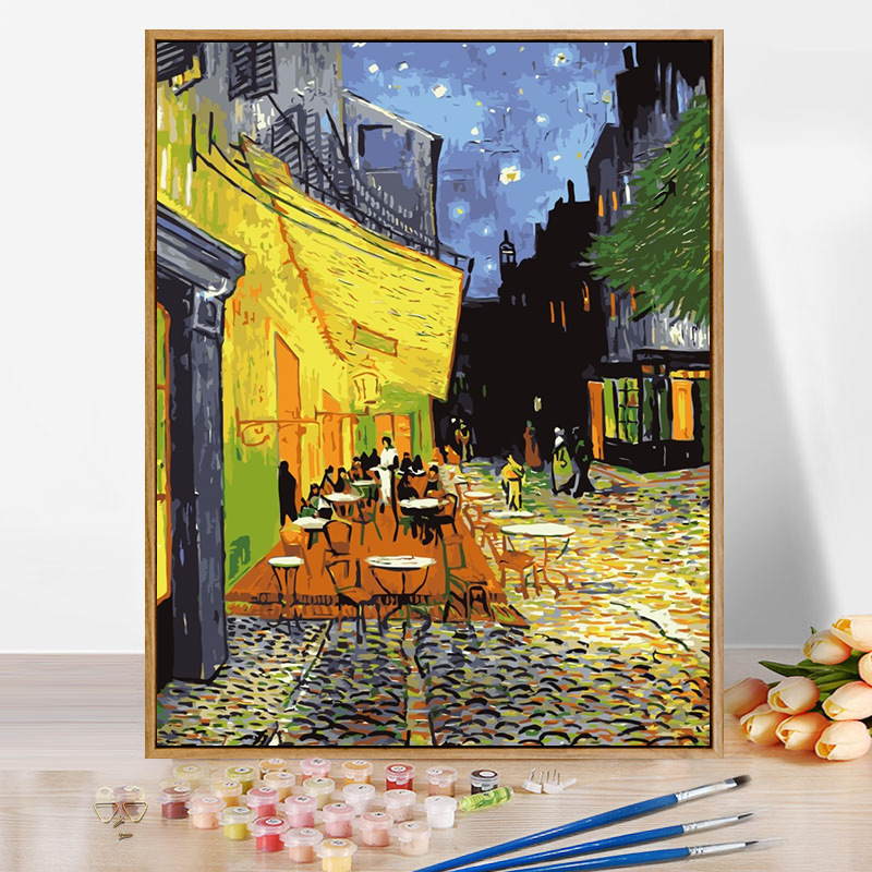 Moneti kuulus maal, vesiroos, päikesetõus, digitaalne õlimaal, isetegemine, käsitsi maalitud akrüülõlimaal, Van Goghi päevalill, piiriülene hulgimüük