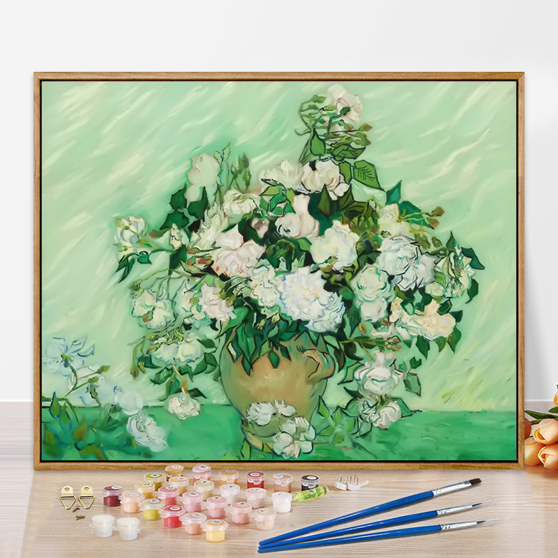 Moneti kuulus maal, vesiroos, päikesetõus, digitaalne õlimaal, isetegemine, käsitsi maalitud akrüülõlimaal, Van Goghi päevalill, piiriülene hulgimüük