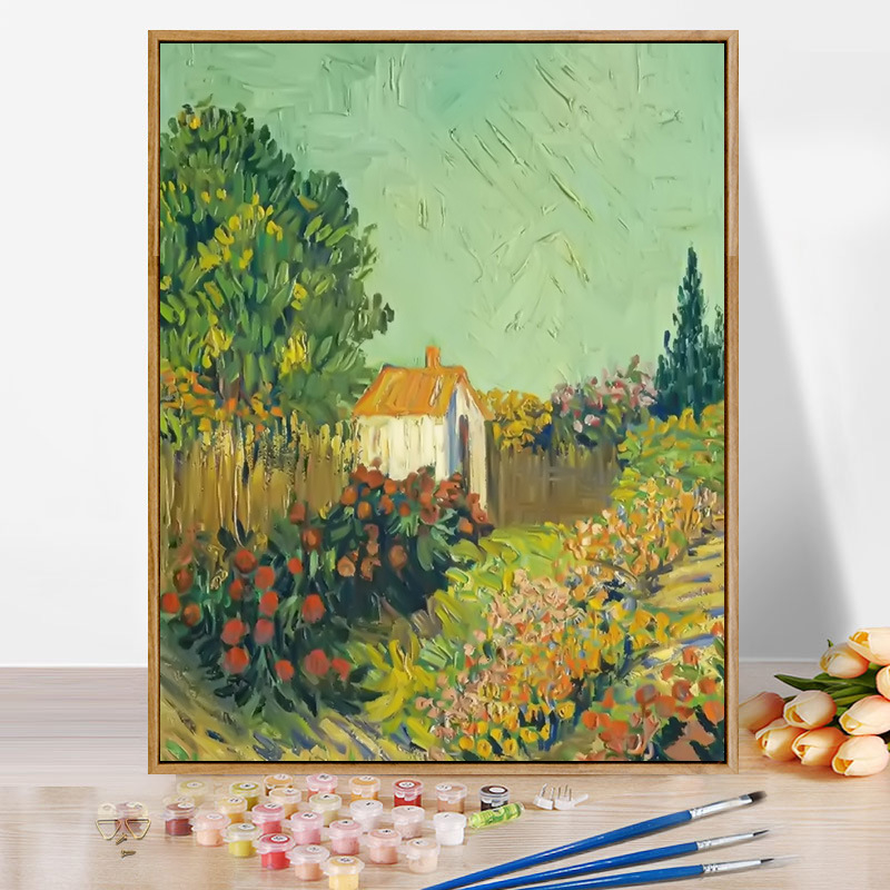 Moneti kuulus maal, vesiroos, päikesetõus, digitaalne õlimaal, isetegemine, käsitsi maalitud akrüülõlimaal, Van Goghi päevalill, piiriülene hulgimüük