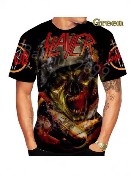 Suvine uus meeste T-särk meeste ümara kaelusega kolju 3D-printimise tänavatrendiga harajuku stiilis hiphop-rõivaste spordi-T-särk