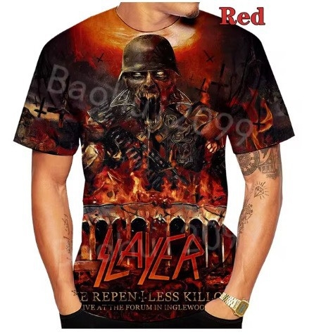 Suvine uus meeste T-särk meeste ümara kaelusega kolju 3D-printimise tänavatrendiga harajuku stiilis hiphop-rõivaste spordi-T-särk