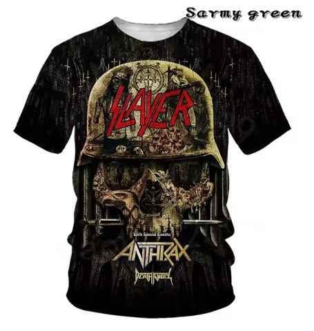 Suvine uus meeste T-särk meeste ümara kaelusega kolju 3D-printimise tänavatrendiga harajuku stiilis hiphop-rõivaste spordi-T-särk