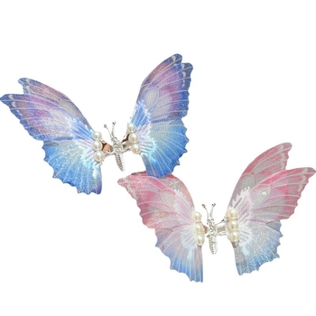 Judantis drugelio segtukas mergaitėms, naujas segtukas, plaukų aksesuarai, 2025 m. mergaičių lankelis, mažas segtukas, mergaičių galvos apdangalas