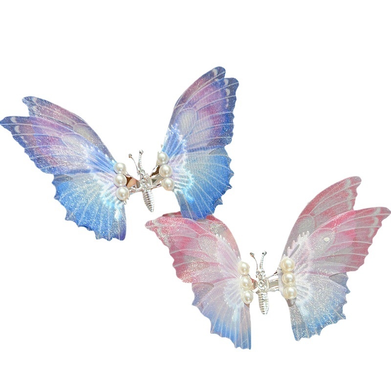 Judantis drugelio segtukas mergaitėms, naujas segtukas, plaukų aksesuarai, 2025 m. mergaičių lankelis, mažas segtukas, mergaičių galvos apdangalas