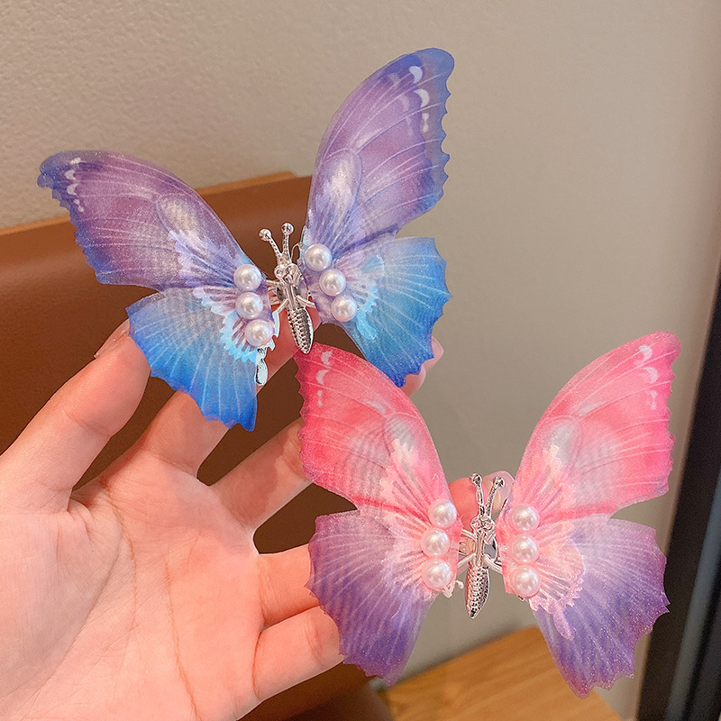 Judantis drugelio segtukas mergaitėms, naujas segtukas, plaukų aksesuarai, 2025 m. mergaičių lankelis, mažas segtukas, mergaičių galvos apdangalas