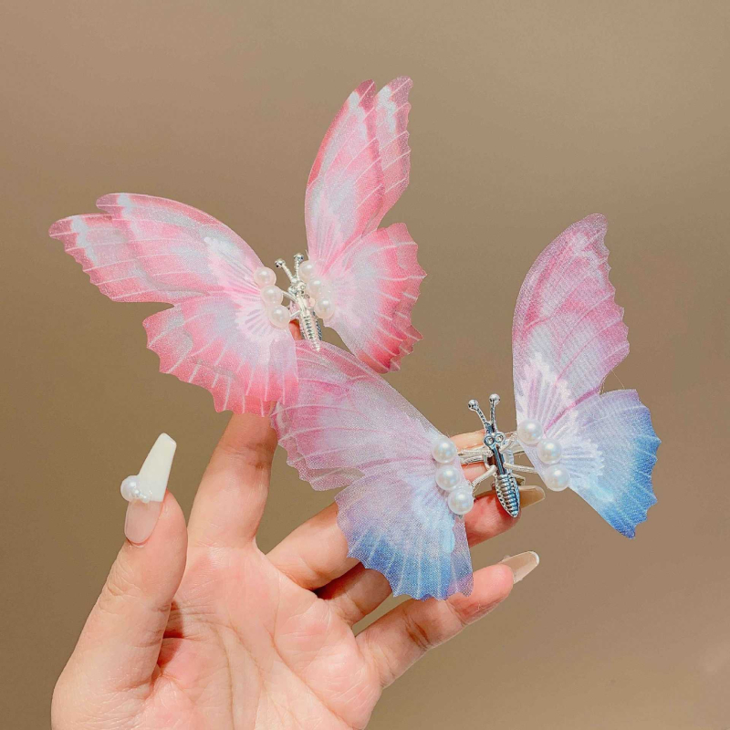 Judantis drugelio segtukas mergaitėms, naujas segtukas, plaukų aksesuarai, 2025 m. mergaičių lankelis, mažas segtukas, mergaičių galvos apdangalas