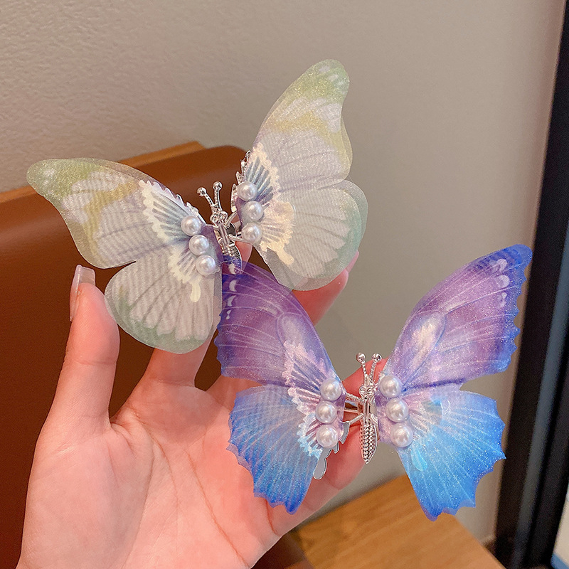 Judantis drugelio segtukas mergaitėms, naujas segtukas, plaukų aksesuarai, 2025 m. mergaičių lankelis, mažas segtukas, mergaičių galvos apdangalas