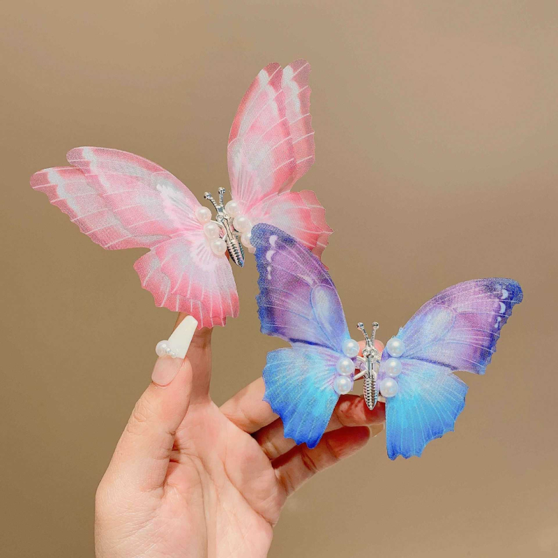 Judantis drugelio segtukas mergaitėms, naujas segtukas, plaukų aksesuarai, 2025 m. mergaičių lankelis, mažas segtukas, mergaičių galvos apdangalas