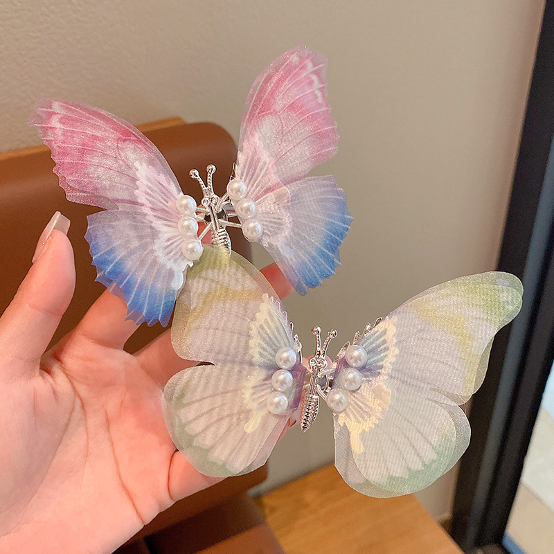 Judantis drugelio segtukas mergaitėms, naujas segtukas, plaukų aksesuarai, 2025 m. mergaičių lankelis, mažas segtukas, mergaičių galvos apdangalas