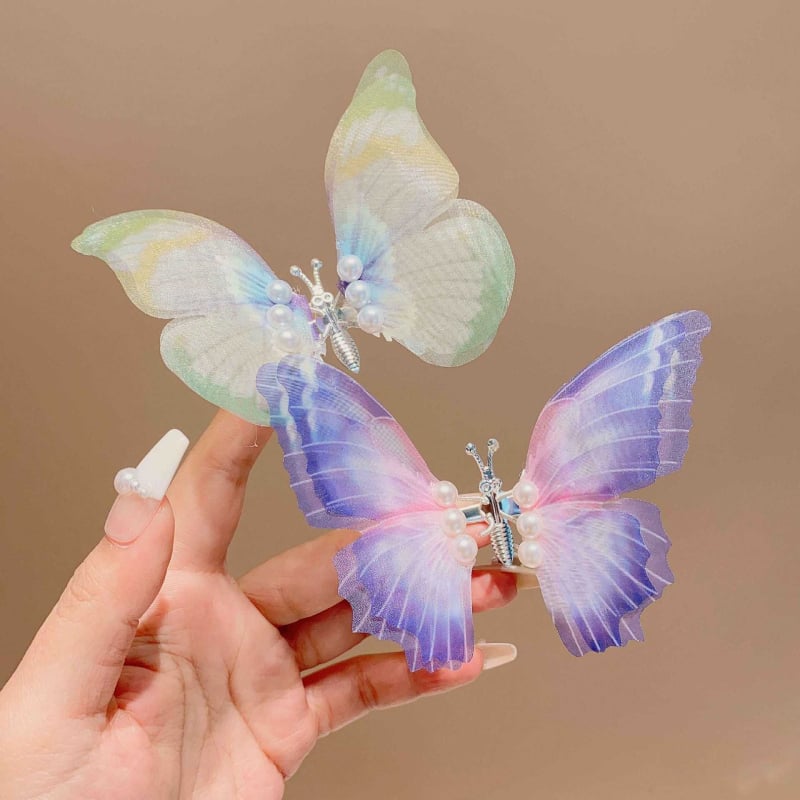 Judantis drugelio segtukas mergaitėms, naujas segtukas, plaukų aksesuarai, 2025 m. mergaičių lankelis, mažas segtukas, mergaičių galvos apdangalas