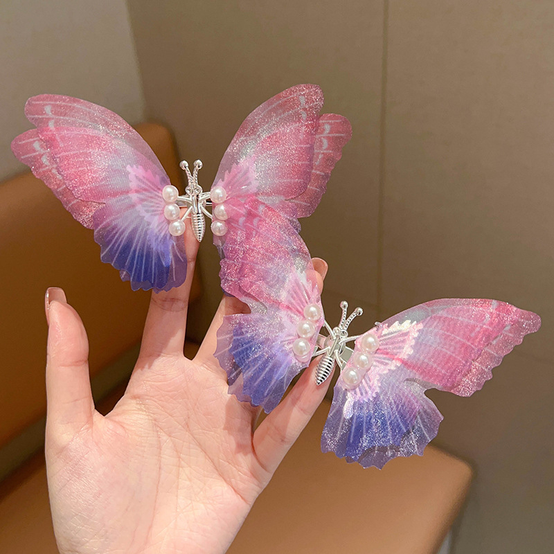 Judantis drugelio segtukas mergaitėms, naujas segtukas, plaukų aksesuarai, 2025 m. mergaičių lankelis, mažas segtukas, mergaičių galvos apdangalas