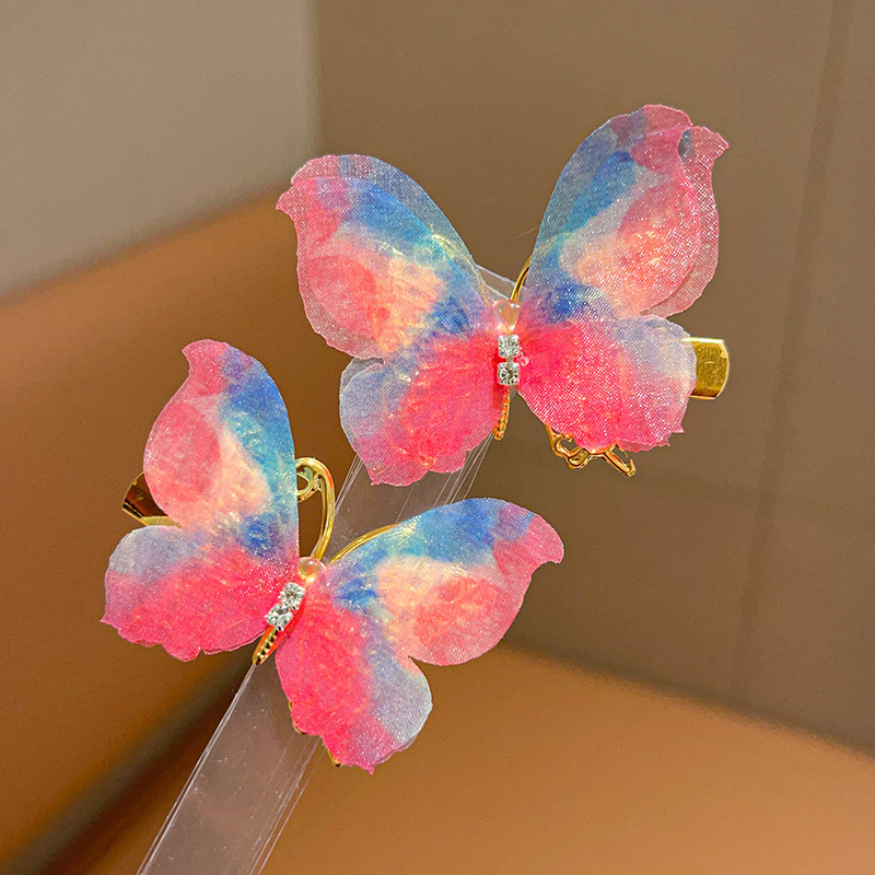 Judantis drugelio segtukas mergaitėms, naujas segtukas, plaukų aksesuarai, 2025 m. mergaičių lankelis, mažas segtukas, mergaičių galvos apdangalas