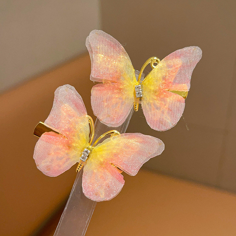 Judantis drugelio segtukas mergaitėms, naujas segtukas, plaukų aksesuarai, 2025 m. mergaičių lankelis, mažas segtukas, mergaičių galvos apdangalas