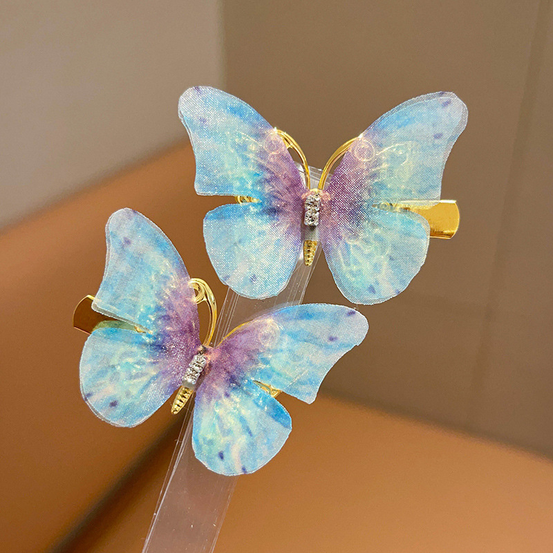 Judantis drugelio segtukas mergaitėms, naujas segtukas, plaukų aksesuarai, 2025 m. mergaičių lankelis, mažas segtukas, mergaičių galvos apdangalas