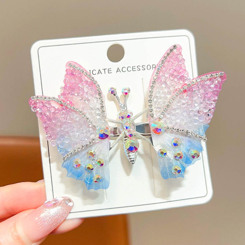 Judantis drugelio segtukas mergaitėms, naujas segtukas, plaukų aksesuarai, 2025 m. mergaičių lankelis, mažas segtukas, mergaičių galvos apdangalas